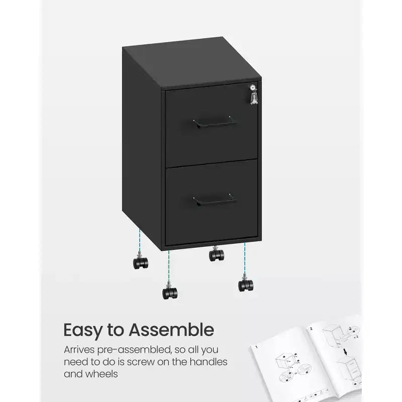 Classificatore da ufficio con serratura, preassemblato, 44,9 x 36,6 x 64,5 cm