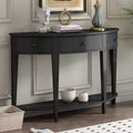 Whisen Modern Curved Console Table Sofa Table with 3 drawers and 1 Shelf for Hallway, Entryway, Living Room