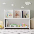 Kids Bookcase with 4 Compartments, Storage Book Shelf, Storage Display, Rack,Toy Organizer for Children's Room, White