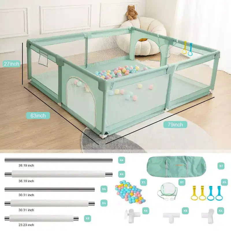 Box per bambini a 4 pannelli, ampio e sicuro, pieghevole, 200x160 cm