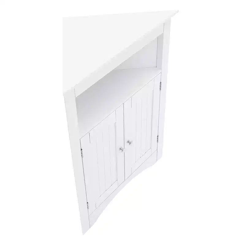 Mobile credenza ad angolo, mobiletto da bagno a terra con ante e ripiani, mobiletto indipendente per cucina, soggiorno, bagno