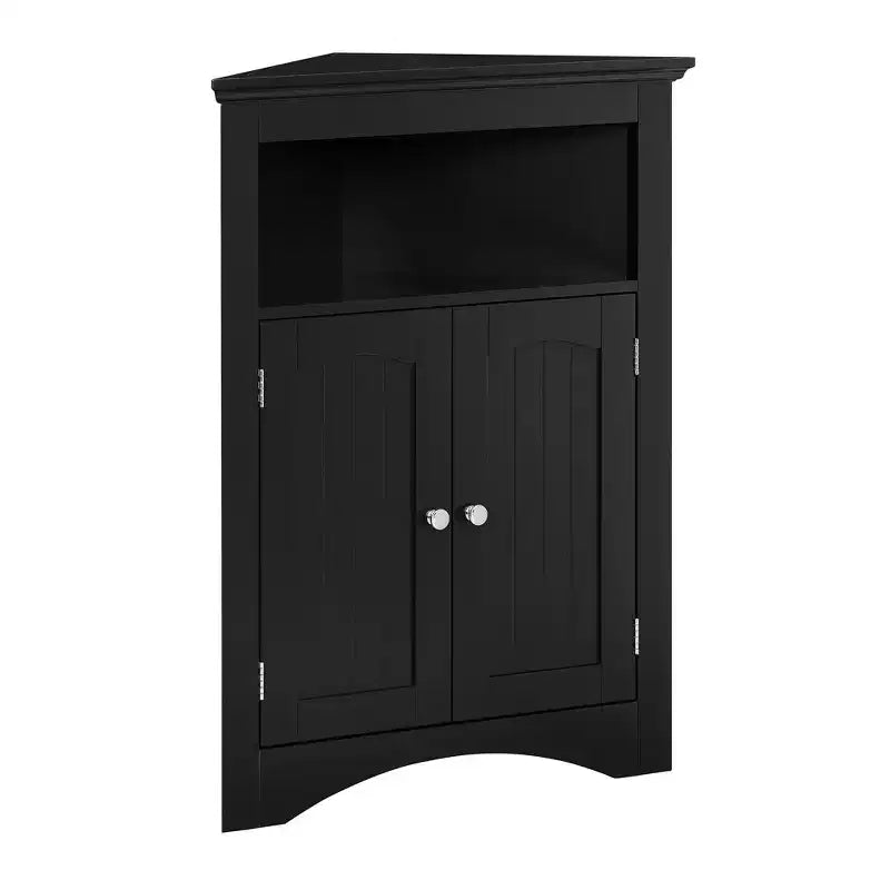 Mobile credenza ad angolo, mobiletto da bagno a terra con ante e ripiani, mobiletto indipendente per cucina, soggiorno, bagno