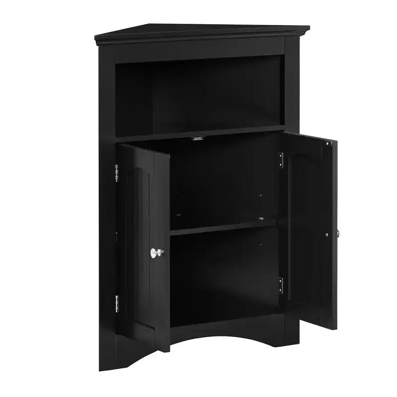 Mobile credenza ad angolo, mobiletto da bagno a terra con ante e ripiani, mobiletto indipendente per cucina, soggiorno, bagno