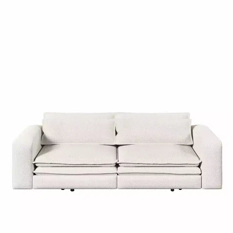 Divano letto estraibile King Size da 93", divano Teddy convertibile 3-in-1 con 2 cuscini lombari