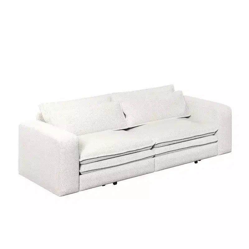 Divano letto estraibile King Size da 93", divano Teddy convertibile 3-in-1 con 2 cuscini lombari