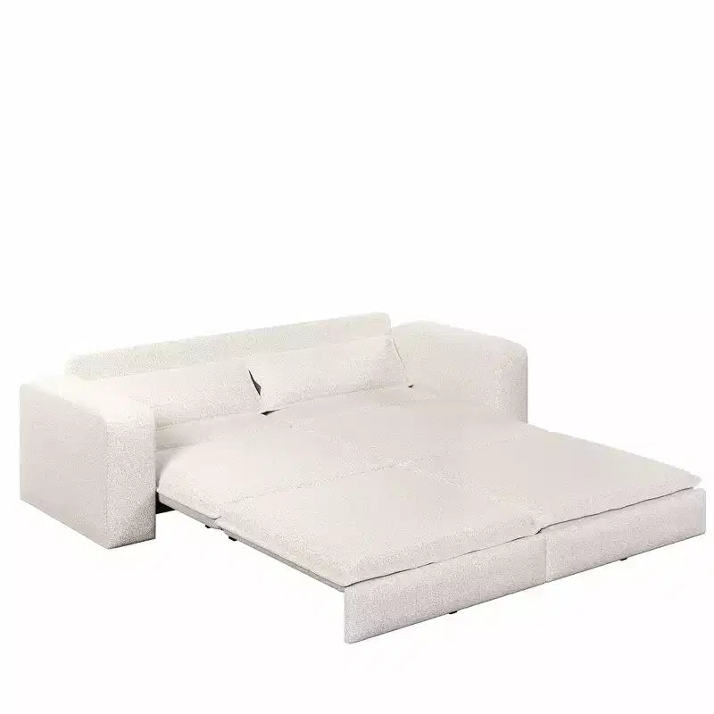 Divano letto estraibile King Size da 93", divano Teddy convertibile 3-in-1 con 2 cuscini lombari