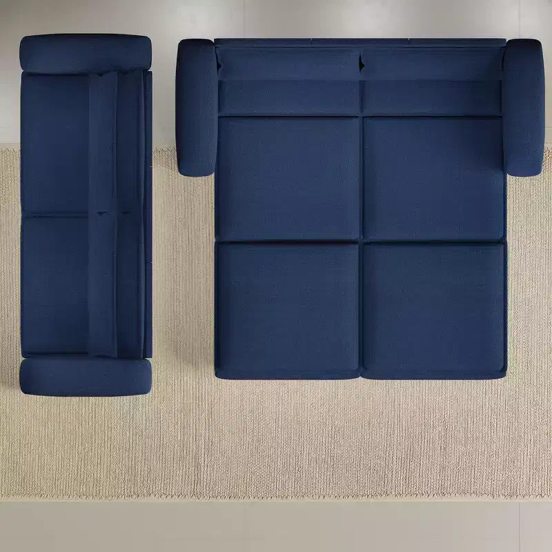 Divano letto estraibile King Size da 93", divano Teddy convertibile 3-in-1 con 2 cuscini lombari