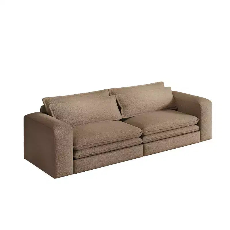 Divano letto estraibile King Size da 93", divano Teddy convertibile 3-in-1 con 2 cuscini lombari