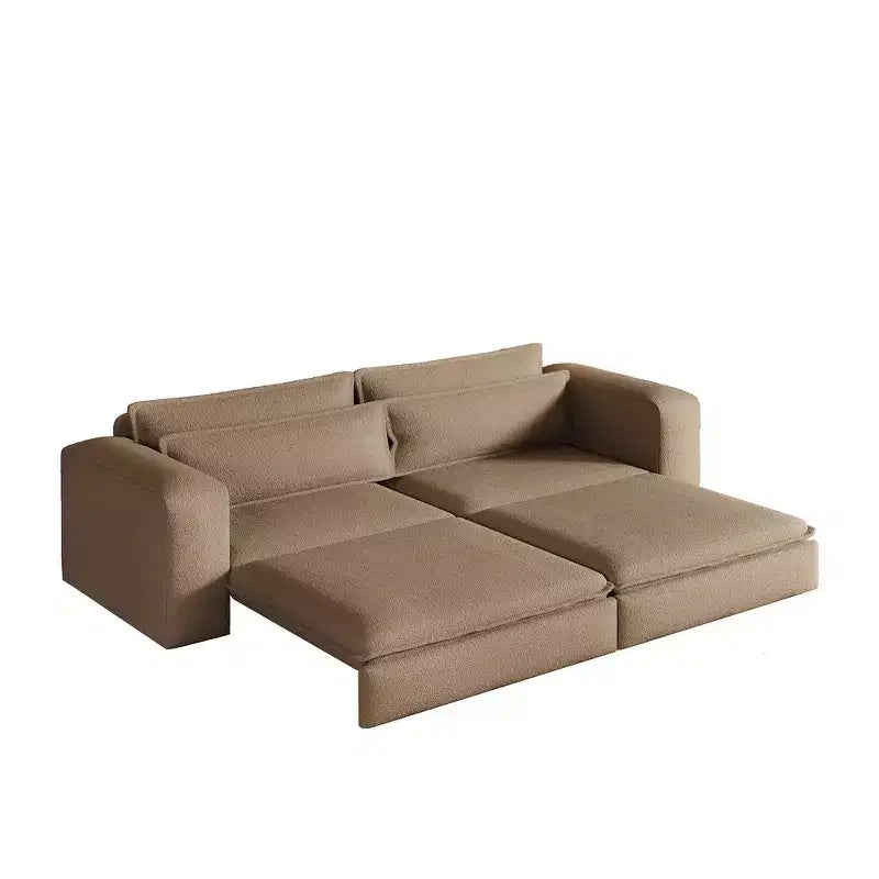 Divano letto estraibile King Size da 93", divano Teddy convertibile 3-in-1 con 2 cuscini lombari