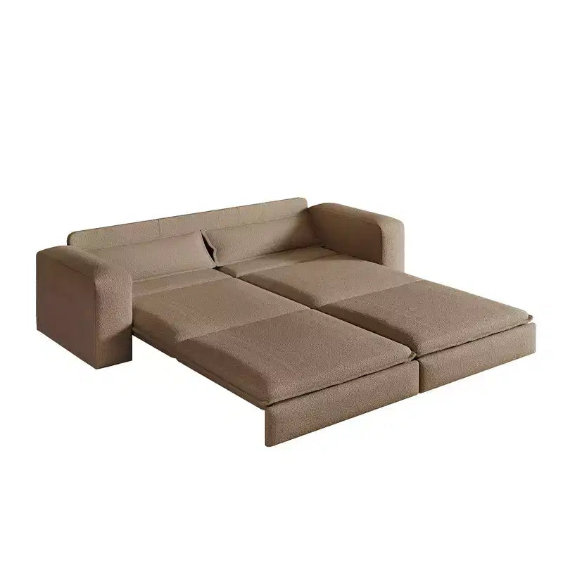 Divano letto estraibile King Size da 93", divano Teddy convertibile 3-in-1 con 2 cuscini lombari