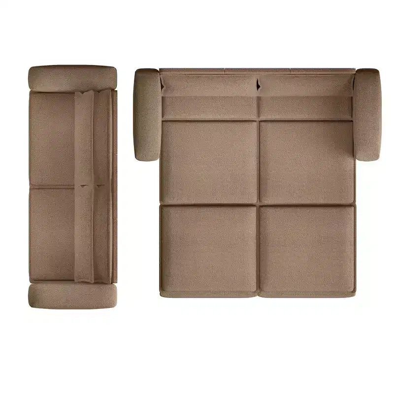 Divano letto estraibile King Size da 93", divano Teddy convertibile 3-in-1 con 2 cuscini lombari