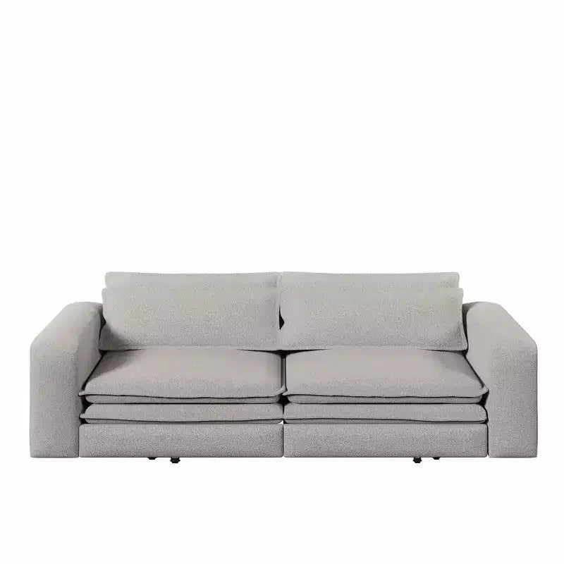 Divano letto estraibile King Size da 93", divano Teddy convertibile 3-in-1 con 2 cuscini lombari