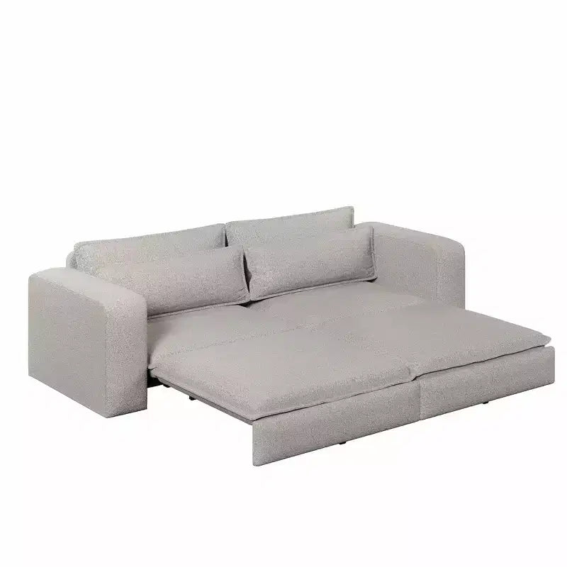 Divano letto estraibile King Size da 93", divano Teddy convertibile 3-in-1 con 2 cuscini lombari