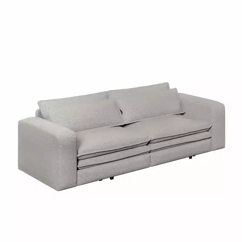 Divano letto estraibile King Size da 93", divano Teddy convertibile 3-in-1 con 2 cuscini lombari