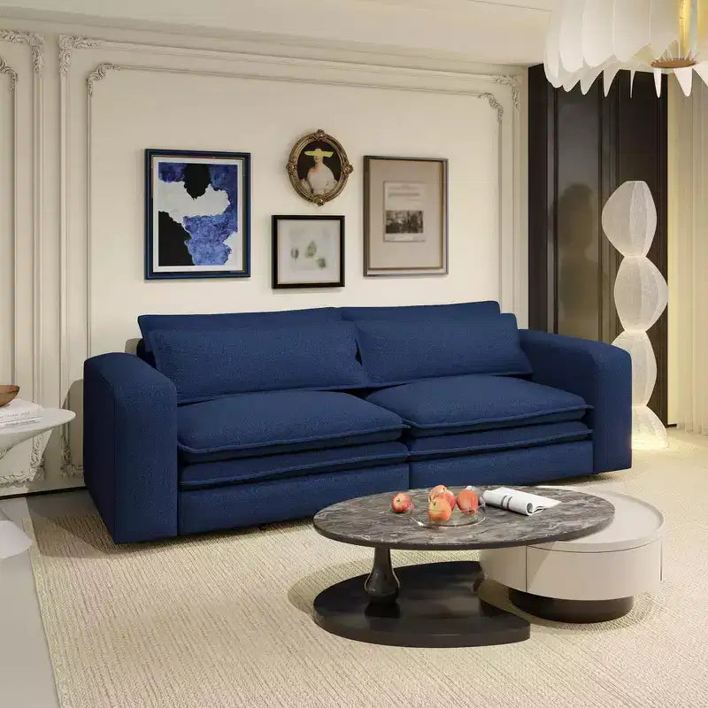 Divano letto estraibile King Size da 93", divano Teddy convertibile 3-in-1 con 2 cuscini lombari