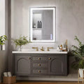 Specchio da bagno LED anti-appannamento con luci anteriori e retroilluminate, 30"L x 20"A