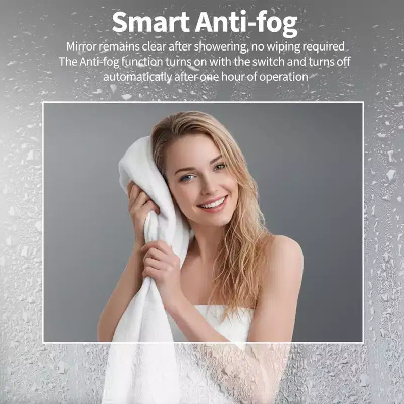 Specchio da bagno LED anti-appannamento con luci anteriori e retroilluminate, 30"L x 20"A