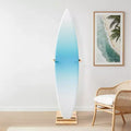 Supporto verticale per tavole da surf, rastrelliera in legno per riporre ed esporre, regolabile e autoportante, legno naturale
