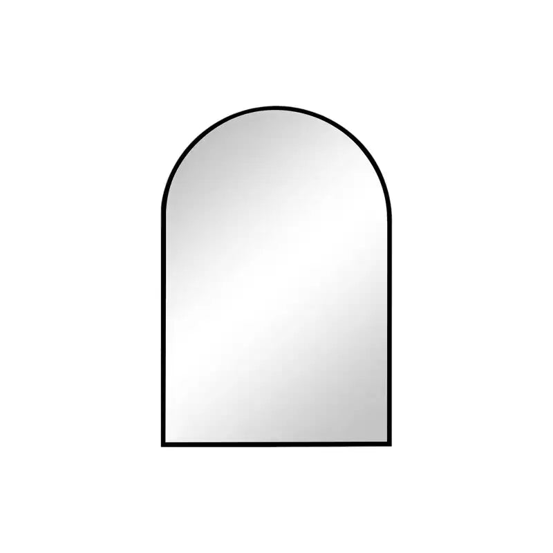HomeRoots 30 Black Metal Arch Framed Accent Mirror
