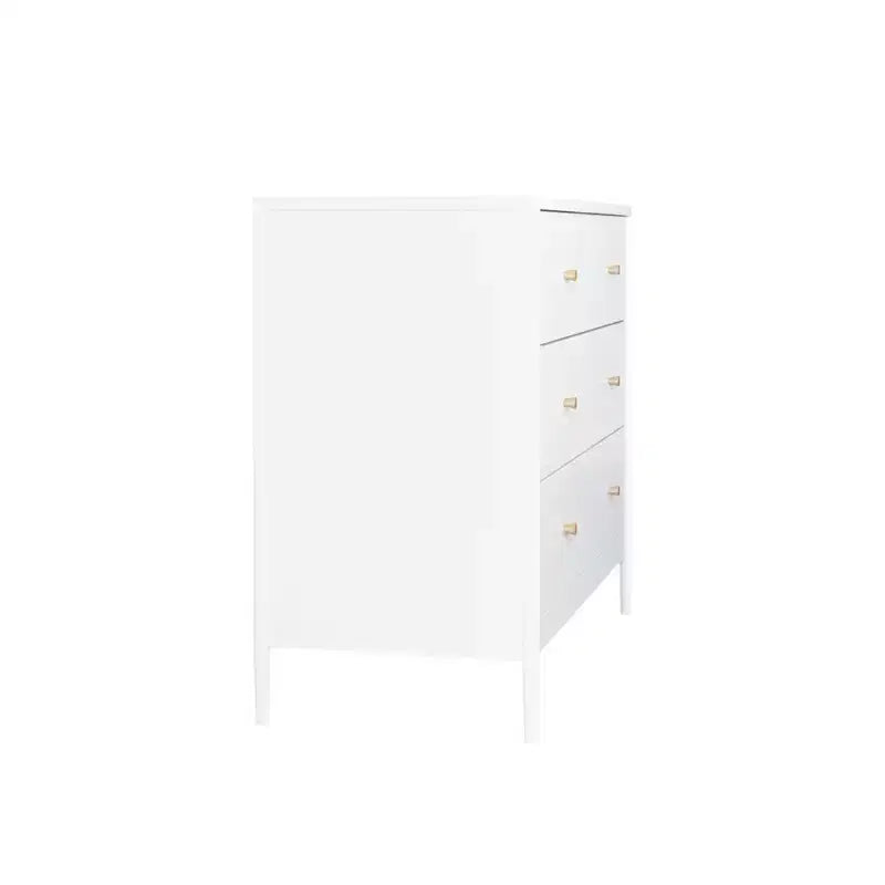 Cassettiera a 4 cassetti per bambini, mobile contenitore in legno per cameretta o stanza da letto, 90 cm di larghezza, bianco