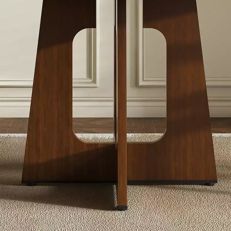 Tavolo da pranzo rotondo da 47 pollici per 4 persone, tavolo da cucina rustico in MDF con finitura effetto legno, capacità di carico di 300 libbre per sala da pranzo, cucina, soggiorno