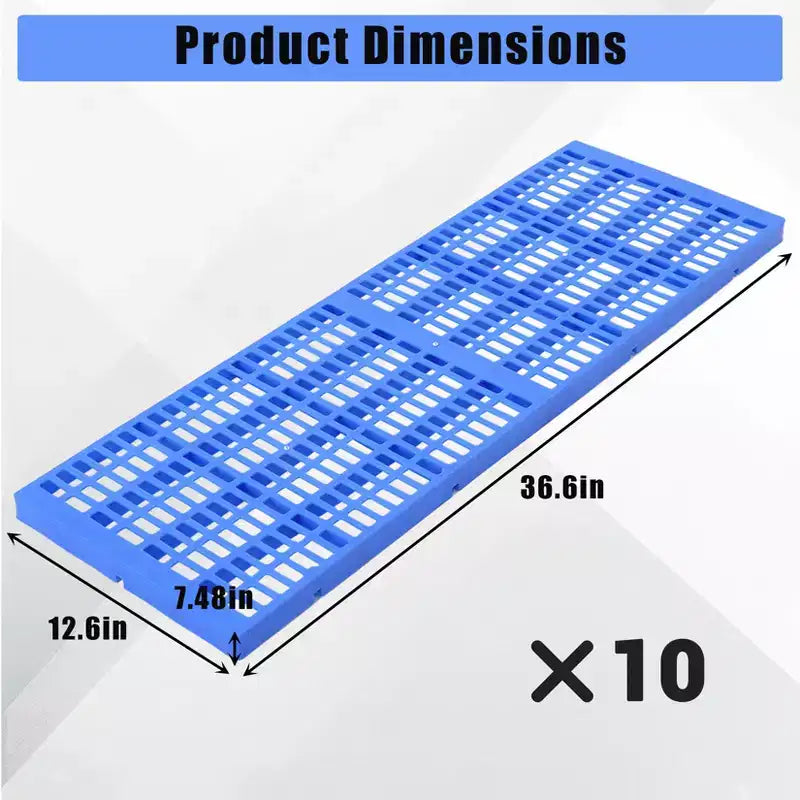 10 Pedane in Plastica Resistenti per Pavimenti, Tappetini da Stoccaggio Impermeabili e Resistenti all'Umidità, Design a Incastro per Garage, Officina e Uso Industriale