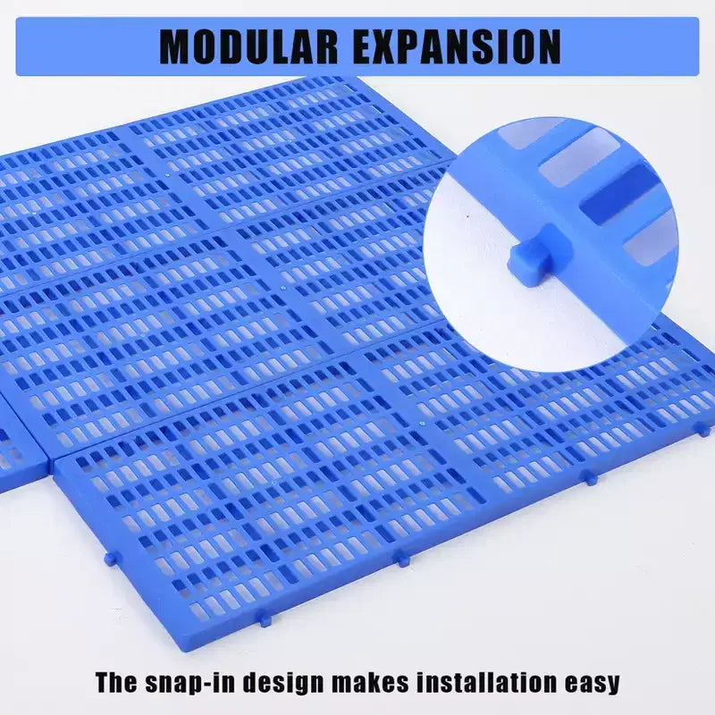 10 Pedane in Plastica Resistenti per Pavimenti, Tappetini da Stoccaggio Impermeabili e Resistenti all'Umidità, Design a Incastro per Garage, Officina e Uso Industriale