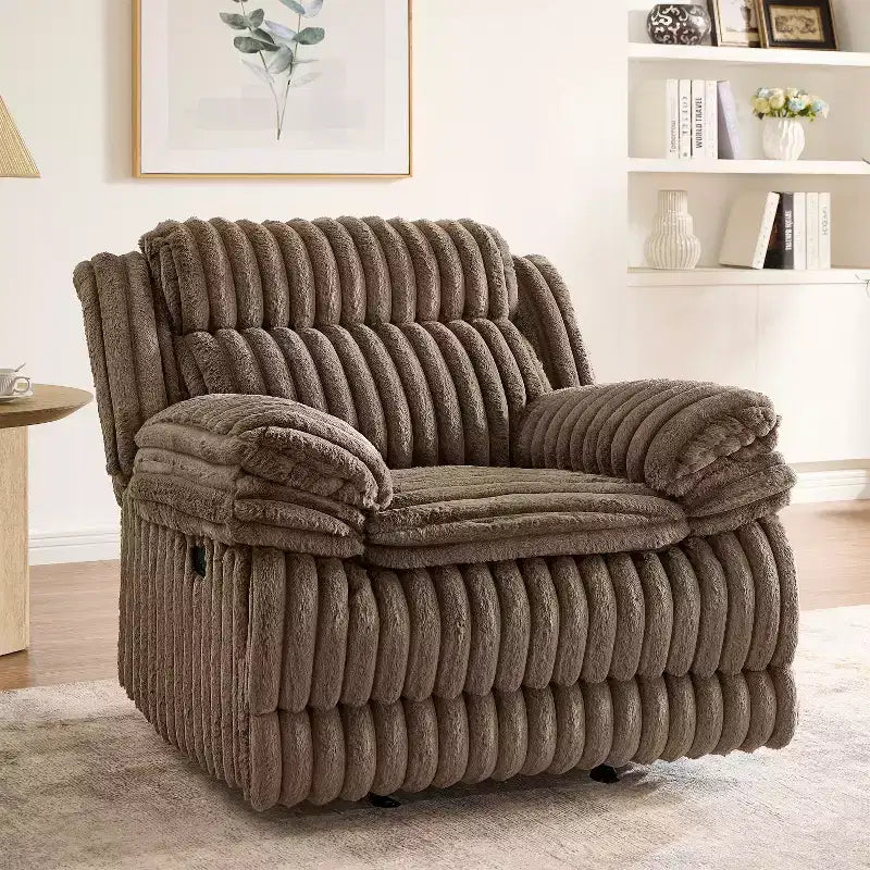 Roundhill Furniture Ardello Manual Recliner with Wide-Wale Corduroy Upholstery