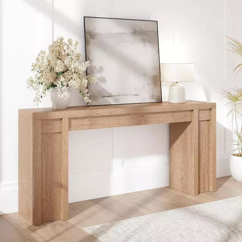 70.9-Inch Entryway Table, Wooden Farmhouse Console Table, Thick Sofa Table Behind Couch Table, Long Console Tables for Entryway Living Room