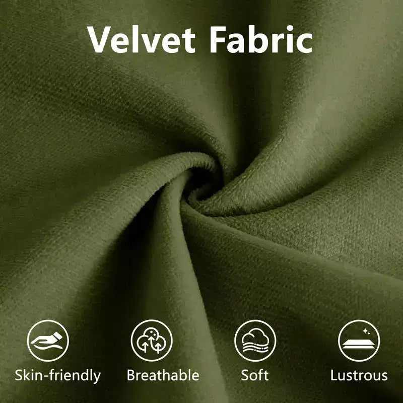 Divano Moderno Extra Large a 3 Posti in Velluto con Cuscini Lombari e Cuscini Decorativi, Verde Oliva