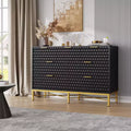 Modern 7-Drawer Dresser, Nightstand with Wide Top for Bedroom, Black