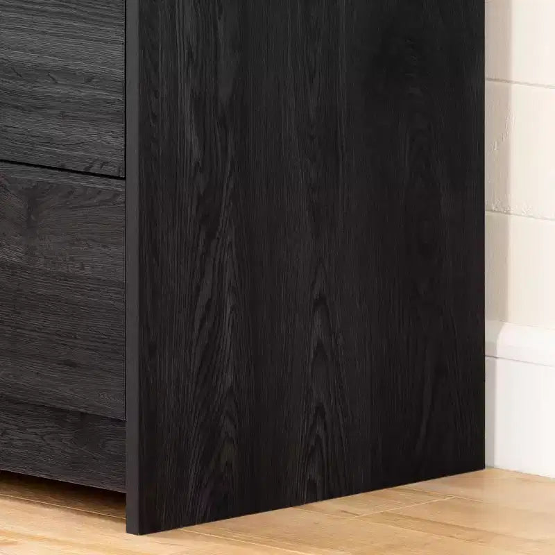 Cassettiera doppia a 6 cassetti, finitura rovere grigio, 132 cm L