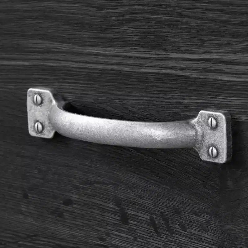 Cassettiera doppia a 6 cassetti, finitura rovere grigio, 132 cm L