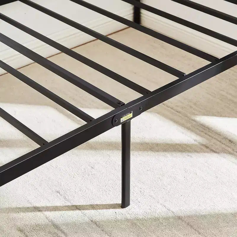 Struttura letto con testiera in legno industriale, piattaforma, capacità 300 kg