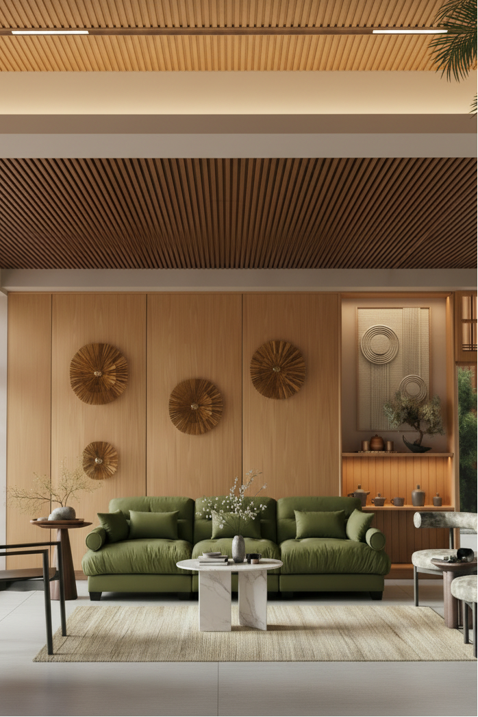 Divano Moderno Extra Large a 3 Posti in Velluto con Cuscini Lombari e Cuscini Decorativi, Verde Oliva